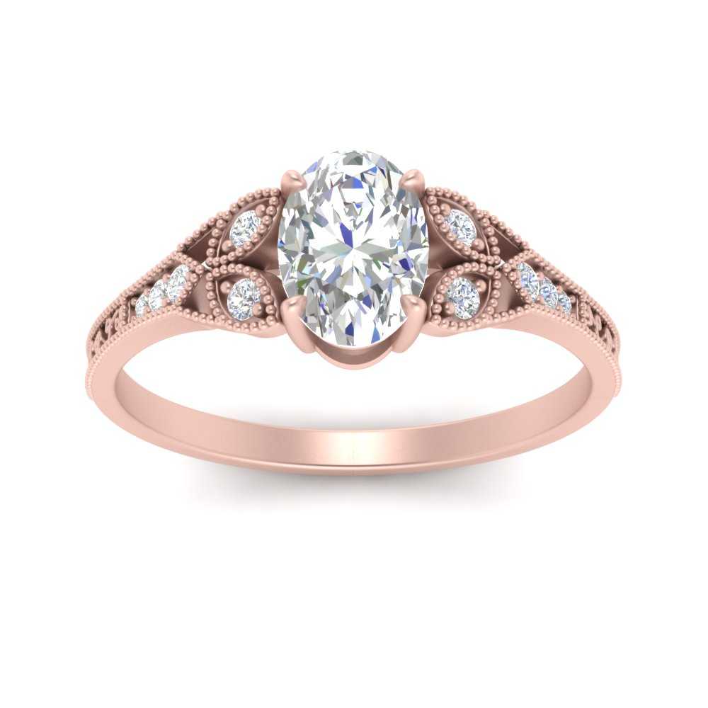 Oval Shaped Split Band Antique Engagement Ring – Fascinating Diamonds