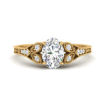 Load image into Gallery viewer, split-band-antique-oval-shaped-diamond-engagement-ring-in-yellow-gold-FD9816OVR-NL-YG