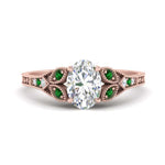 Load image into Gallery viewer, split-band-antique-oval-shaped-emerald-engagement-ring-in-rose-gold-FD9816OVRGEMGR-NL-RG
