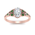 Thumbnail 14 - split-band-antique-oval-shaped-emerald-engagement-ring-in-rose-gold-FD9816OVRGEMGR-NL-RG