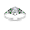 Load image into Gallery viewer, split-band-antique-oval-shaped-emerald-engagement-ring-in-white-gold-FD9816OVRGEMGR-NL-WG