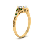 Load image into Gallery viewer, split-band-antique-oval-shaped-emerald-engagement-ring-in-yellow-gold-FD9816OVRGEMGR-NL-YG