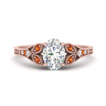 Load image into Gallery viewer, split-band-antique-oval-shaped-orange-sapphire-engagement-ring-in-rose-gold-FD9816OVRGSAOR-NL-RG