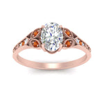 Load image into Gallery viewer, split-band-antique-oval-shaped-orange-sapphire-engagement-ring-in-rose-gold-FD9816OVRGSAOR-NL-RG
