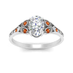 Load image into Gallery viewer, split-band-antique-oval-shaped-orange-sapphire-engagement-ring-in-white-gold-FD9816OVRGSAOR-NL-WG
