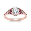 Thumbnail 8 - split-band-antique-oval-shaped-pink-sapphire-engagement-ring-in-rose-gold-FD9816OVRGSADRPI-NL-RG