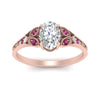 Load image into Gallery viewer, split-band-antique-oval-shaped-pink-sapphire-engagement-ring-in-rose-gold-FD9816OVRGSADRPI-NL-RG