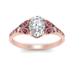 Load image into Gallery viewer, split-band-antique-oval-shaped-pink-sapphire-engagement-ring-in-rose-gold-FD9816OVRGSADRPI-NL-RG
