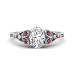 Load image into Gallery viewer, split-band-antique-oval-shaped-pink-sapphire-engagement-ring-in-white-gold-FD9816OVRGSADRPI-NL-WG
