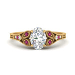 Load image into Gallery viewer, split-band-antique-oval-shaped-pink-sapphire-engagement-ring-in-yellow-gold-FD9816OVRGSADRPI-NL-YG
