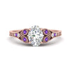 Load image into Gallery viewer, split-band-antique-oval-shaped-purple-topaz-engagement-ring-in-rose-gold-FD9816OVRGVITO-NL-RG