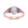 Load image into Gallery viewer, split-band-antique-oval-shaped-purple-topaz-engagement-ring-in-rose-gold-FD9816OVRGVITO-NL-RG