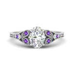 Load image into Gallery viewer, split-band-antique-oval-shaped-purple-topaz-engagement-ring-in-white-gold-FD9816OVRGVITO-NL-WG
