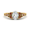 Load image into Gallery viewer, split-band-antique-oval-shaped-ruby-engagement-ring-in-yellow-gold-FD9816OVRGRUDR-NL-YG