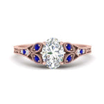 Load image into Gallery viewer, split-band-antique-oval-shaped-sapphire-engagement-ring-in-rose-gold-FD9816OVRGSABL-NL-RG