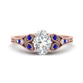 Thumbnail 4 - split-band-antique-oval-shaped-sapphire-engagement-ring-in-rose-gold-FD9816OVRGSABL-NL-RG