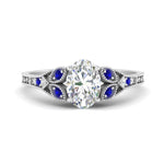 Load image into Gallery viewer, split-band-antique-oval-shaped-sapphire-engagement-ring-in-white-gold-FD9816OVRGSABL-NL-WG
