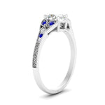 Load image into Gallery viewer, split-band-antique-oval-shaped-sapphire-engagement-ring-in-white-gold-FD9816OVRGSABL-NL-WG
