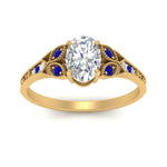 Load image into Gallery viewer, split-band-antique-oval-shaped-sapphire-engagement-ring-in-yellow-gold-FD9816OVRGSABL-NL-YG
