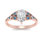 Load image into Gallery viewer, split-band-antique-pear-shaped-blue-topaz-engagement-ring-in-rose-gold-FD9816PERGICBLTO-NL-RG
