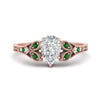 Load image into Gallery viewer, split-band-antique-pear-shaped-emerald-engagement-ring-in-rose-gold-FD9816PERGEMGR-NL-RG