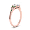 Load image into Gallery viewer, split-band-antique-pear-shaped-emerald-engagement-ring-in-rose-gold-FD9816PERGEMGR-NL-RG