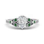 Load image into Gallery viewer, split-band-antique-pear-shaped-emerald-engagement-ring-in-white-gold-FD-9816PERGEMGR-NL-WG
