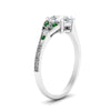 Load image into Gallery viewer, split-band-antique-pear-shaped-emerald-engagement-ring-in-white-gold-FD-9816PERGEMGR-NL-WG