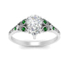 Load image into Gallery viewer, split-band-antique-pear-shaped-emerald-engagement-ring-in-white-gold-FD-9816PERGEMGR-NL-WG