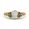Load image into Gallery viewer, split-band-antique-pear-shaped-emerald-engagement-ring-in-yellow-gold-FD9816PERGEMGR-NL-YG