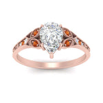 Load image into Gallery viewer, split-band-antique-pear-shaped-orange-sapphire-engagement-ring-in-rose-gold-FD9816PERGSAOR-NL-RG
