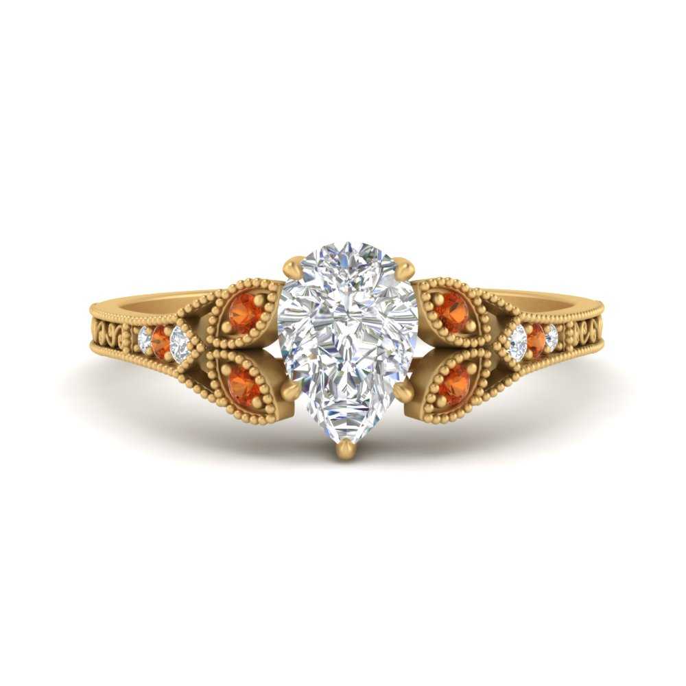 split-band-antique-pear-shaped-orange-sapphire-engagement-ring-in-yellow-gold-FD9816PERGSAOR-NL-YG
