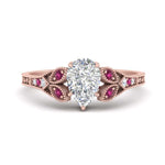 Load image into Gallery viewer, split-band-antique-pear-shaped-pink-sapphire-engagement-ring-in-rose-gold-FD9816PERGSADRPI-NL-RG
