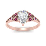 Load image into Gallery viewer, split-band-antique-pear-shaped-pink-sapphire-engagement-ring-in-rose-gold-FD9816PERGSADRPI-NL-RG
