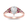 Load image into Gallery viewer, split-band-antique-pear-shaped-pink-sapphire-engagement-ring-in-rose-gold-FD9816PERGSADRPI-NL-RG