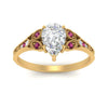 Load image into Gallery viewer, split-band-antique-pear-shaped-pink-sapphire-engagement-ring-in-yellow-gold-FD9816PERGSADRPI-NL-YG