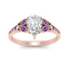 Load image into Gallery viewer, split-band-antique-pear-shaped-purple-topaz-engagement-ring-in-rose-gold-FD9816PERGVITO-NL-RG