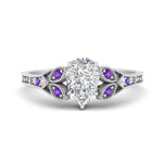 Load image into Gallery viewer, split-band-antique-pear-shaped-purple-topaz-engagement-ring-in-white-gold-FD9816PERGVITO-NL-WG
