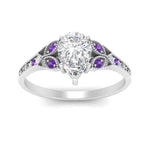 Load image into Gallery viewer, split-band-antique-pear-shaped-purple-topaz-engagement-ring-in-white-gold-FD9816PERGVITO-NL-WG
