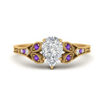Load image into Gallery viewer, split-band-antique-pear-shaped-purple-topaz-engagement-ring-in-yellow-gold-FD9816PERGVITO-NL-YG
