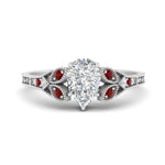 Load image into Gallery viewer, split-band-antique-pear-shaped-ruby-engagement-ring-in-white-gold-FD9816PERGRUDR-NL-WG
