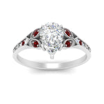 Load image into Gallery viewer, split-band-antique-pear-shaped-ruby-engagement-ring-in-white-gold-FD9816PERGRUDR-NL-WG
