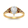Load image into Gallery viewer, split-band-antique-pear-shaped-ruby-engagement-ring-in-yellow-gold-FD9816PERGRUDR-NL-YG