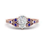 Load image into Gallery viewer, split-band-antique-pear-shaped-sapphire-engagement-ring-in-rose-gold-FD9816PERGSABL-NL-RG
