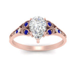 Load image into Gallery viewer, split-band-antique-pear-shaped-sapphire-engagement-ring-in-rose-gold-FD9816PERGSABL-NL-RG
