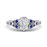 Load image into Gallery viewer, split-band-antique-pear-shaped-sapphire-engagement-ring-in-white-gold-FD9816PERGSABL-NL-WG
