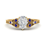 Load image into Gallery viewer, split-band-antique-pear-shaped-sapphire-engagement-ring-in-yellow-gold-FD9816PERGSABL-NL-YG
