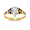 Load image into Gallery viewer, split-band-antique-pear-shaped-sapphire-engagement-ring-in-yellow-gold-FD9816PERGSABL-NL-YG