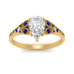 Load image into Gallery viewer, split-band-antique-pear-shaped-sapphire-engagement-ring-in-yellow-gold-FD9816PERGSABL-NL-YG
