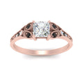 Thumbnail 20 - split-band-antique-princess-cut-black-diamond-engagement-ring-in-rose-gold-FD9816PRRGBLACK-NL-RG